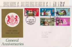 1970-04-01 Anniversaries Stamps Bureau FDC (91253)