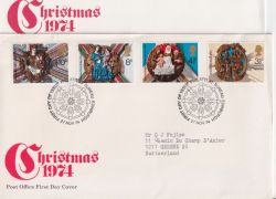 1974-11-27 Christmas Stamps Bureau FDC (91296)