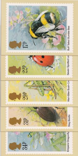 1985-03-12 PHQ 82 Insects x 5 Mint Cards (91333)