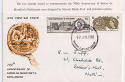 1965-07-19 Parliament Stamps Nottingham FDC (91344)