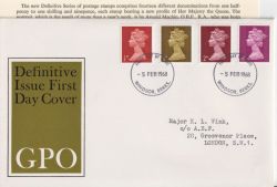 1968-02-05 Definitive Stamps Windsor FDC (91360)