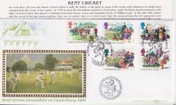 1994-08-02 Summertime Cricket Kent CCC Silk FDC (91458)