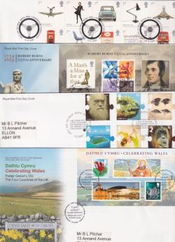 2009 Bulk Buy x 14 First Day Covers Special Pmks (91480)