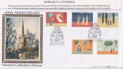 1996-10-28 Christmas Norwich Cathedral Benham FDC (91492)