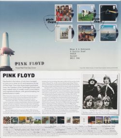2016-07-07 Pink Floyd Stamps Grantchester FDC (92294)