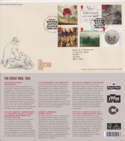 2016-06-21 The Great War Stamps Lyness FDC (92296)