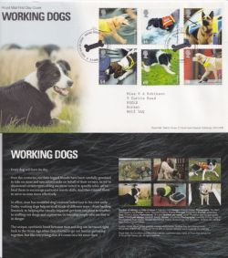 2008-02-05 Working Dogs Stamps Hound Green FDC (92311)