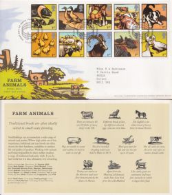 2005-01-11 Farm Animals Stamps Paddock FDC (92364)