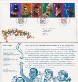2001-09-04 Punch and Judy Stamps Blackpool FDC (92392)
