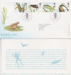 2001-07-10 Pond Life Stamps Oundle FDC (92394)