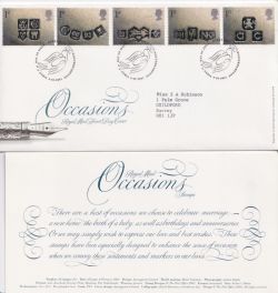 2001-02-06 Occasions Stamps Merry Hill FDC (92396)