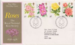 1976-06-30 Roses Stamps Bureau FDC (92409)