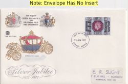1977-06-15 Silver Jubilee Stamp Norwich FDC (92493)