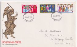 1969-11-26 Christmas Stamps London FDC (92537)
