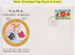 1978-06-10 IOM NAMA Golden Jubilee FDC (92553)