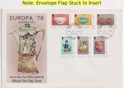 1976-07-28 IOM Europa Ceramic Art FDC (92564)