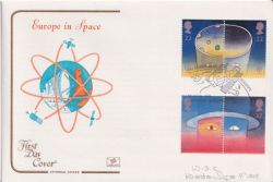 1991-04-23 Europe in Space Stamps Cambridge FDC (92639)