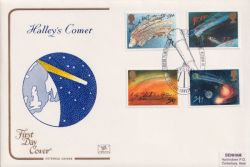 1986-02-18 Halleys Comet Stamps London FDC (92692)