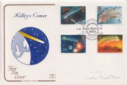 1986-02-18 Halleys Comet Stamps Greenwich FDC (92693)