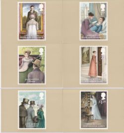 2013-02-21 PHQ 373 Jane Austen x 6 Mint Cards (92762)