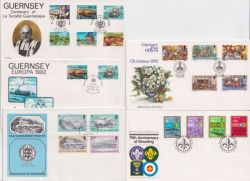 1982 Guernsey 5 Different Covers (92804)