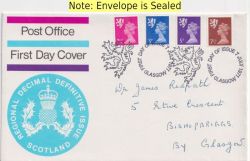 1971-07-07 Scotland Definitive Stamps Glasgow FDC (92812)