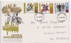1971-08-25 Anniversaries Stamps Glasgow FDC (92813)