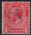 1924-26 King George V SG419 1d red used (m116)