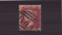 1858-79 SG43/4 1 d red pl 74 AB used (QV268)