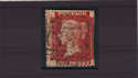1858-79 SG43/4 1 d red pl 71 IL used (QV308)