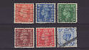 1950-51 King George VI Colour Change x6 Used (s2721)