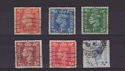 1950-51 King George VI Colour Change x6 Used (s2723)