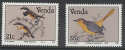 1991 Venda SG215/8 Birds Set MNH (S411)