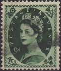 1952-54 Wilding SG526 9d bronze-green used (SG526)